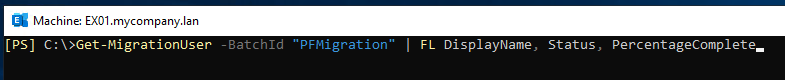 commands to monitor the status